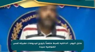عاجل اليوم.. الداخلية تضبط متهماً بترويج فيديوهات مفبركة تمس خصوصية سيدة